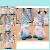 Adorable Summer Ocean Gnome Faceless Doll Decoration With Knitted Hat And Charming Design