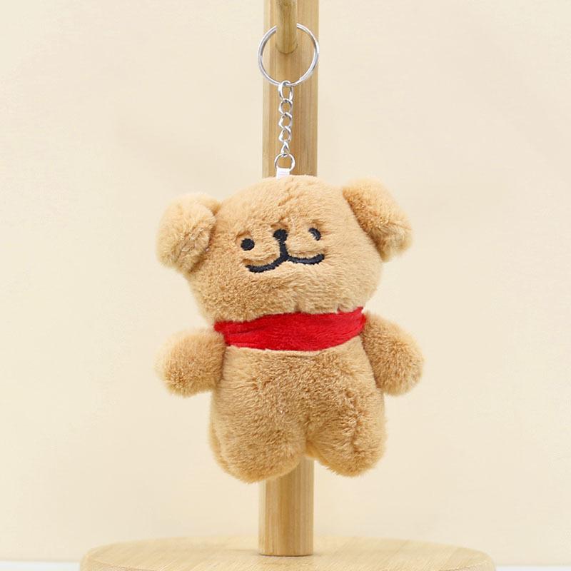

Line Creative Heartfelt Dog Plush Keychain Soft Short Plush Toy For Girls Thoughtful Gift Brown Line Dog