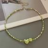 Nuova Moda Colore Caramella Choker Collana per Donna Ragazza Cuore d'Amore Quadrato Geometrico Collana Corta Perline Semi Gioielli per il Collo