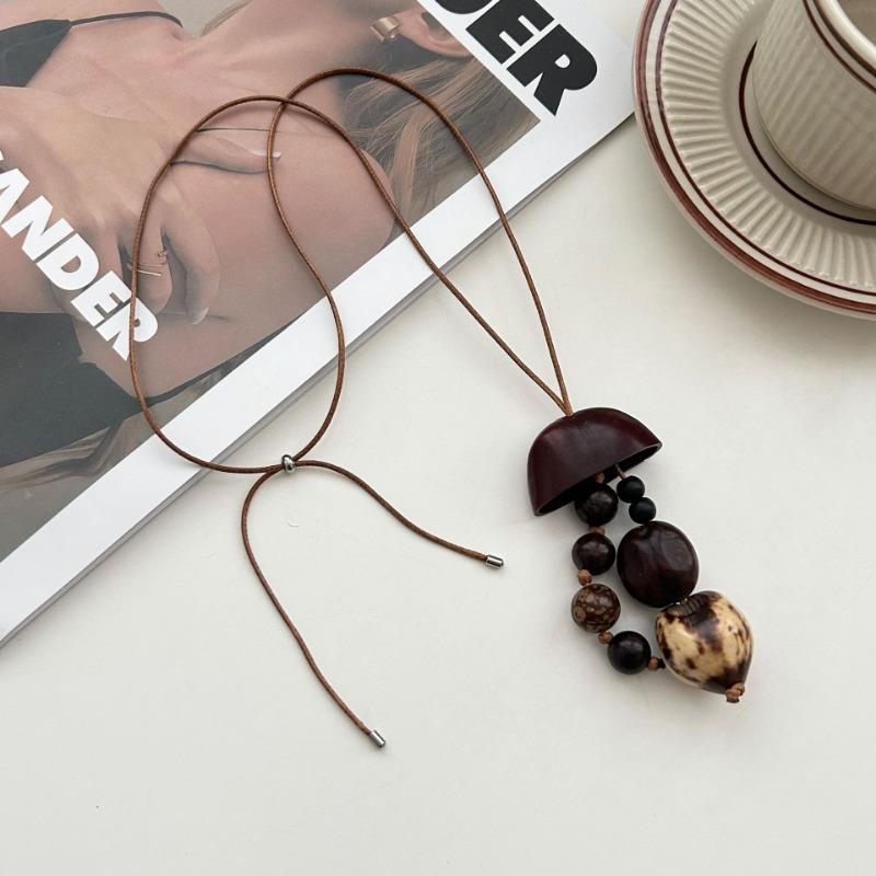 New Chinese Style Retro Design Long Pendant Necklace For Women Sweater Chain