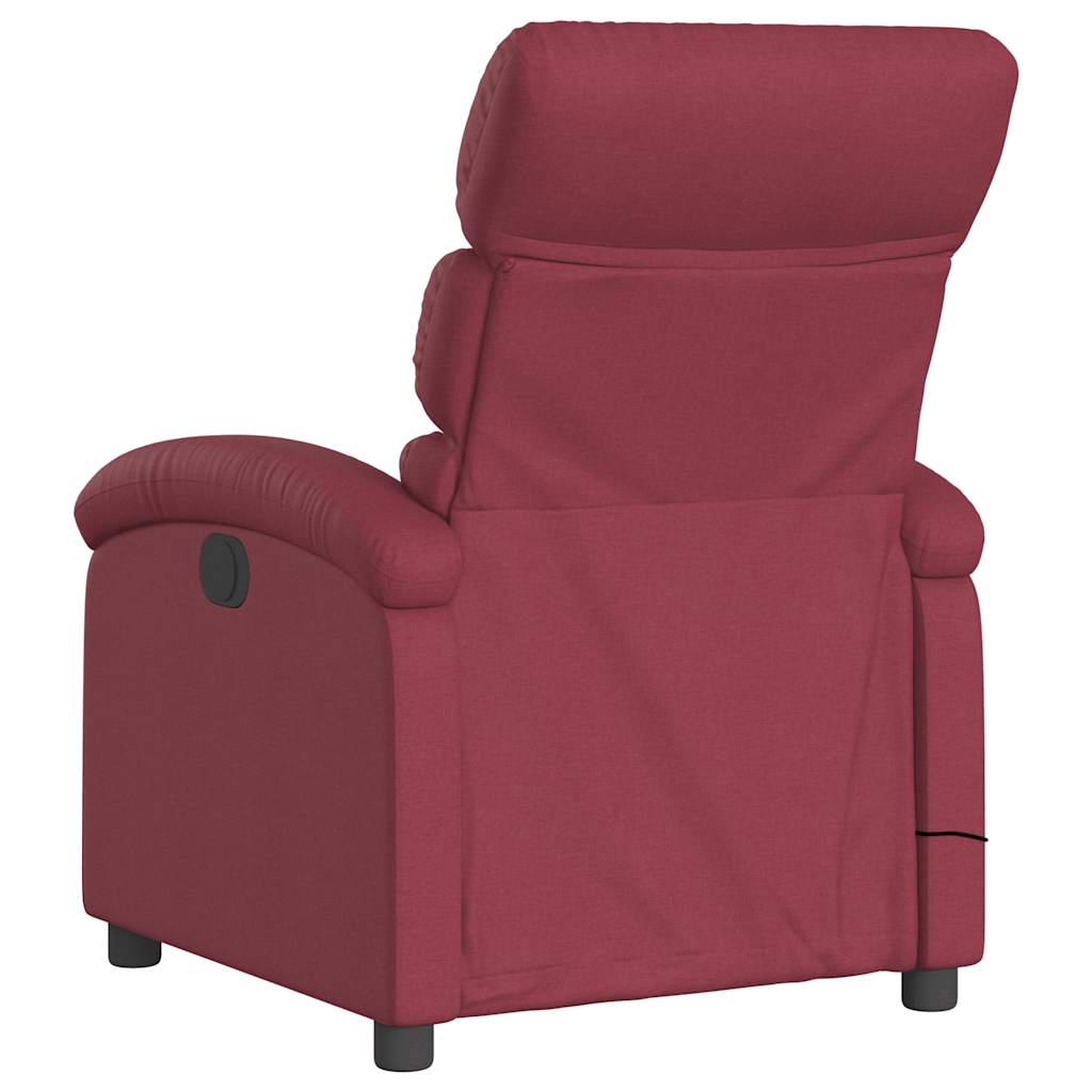 Massage Chair Wine Red Fabric