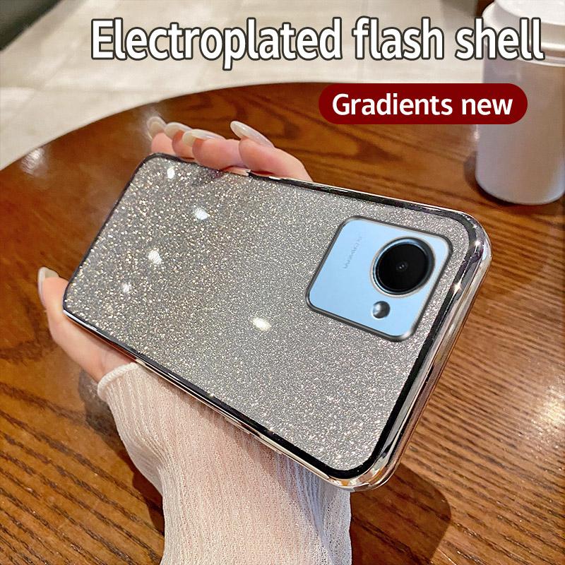 

Для OPPO Realme C30 Чехол Realme C30S Чехол для телефона Блестящий блестящий силиконовый объектив камеры Мягкая задняя крышка For Realme C30S