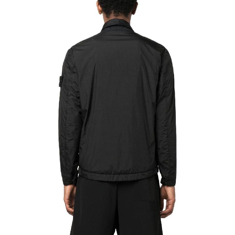 STONE ISLAND Chaqueta con Logo de Bolsillo Color Block SS23 Chaqueta para Hombre Negra 781542522-V0029