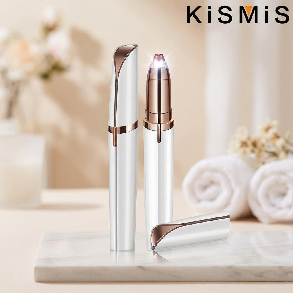 

USB Rechargeable Mini Painless Electric Eyebrow Trimmer Facial Hair Removal Shaver Epilator Kit for Women Beauty Tool білий