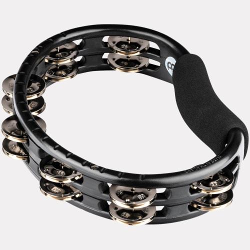 MEINL Percussion Traditional ABS Tambourine with Steel Jingles, Black, TMT1BK