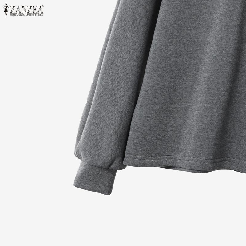 ZANZEA Damen Langarm Sweatshirts und Lange Röcke Herbst Zweiteilige Anzugsets