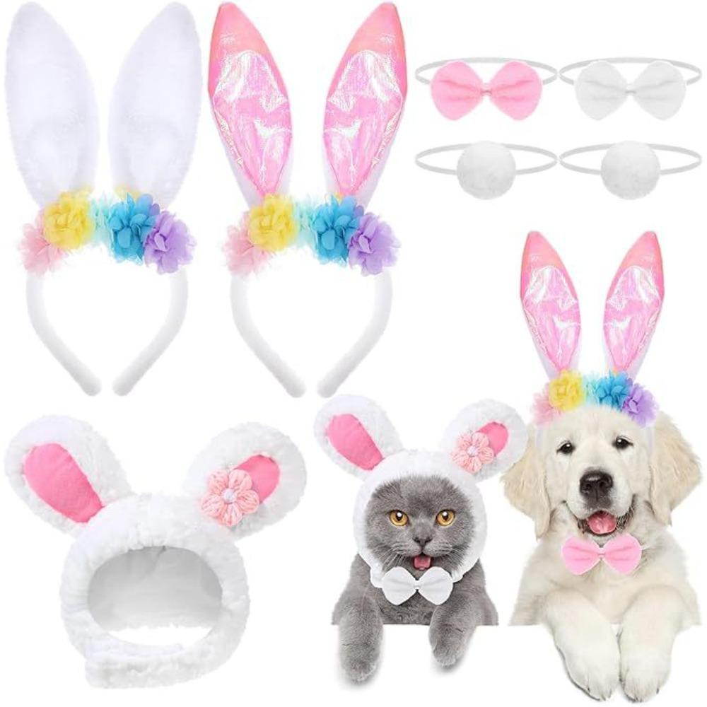 Easter Children's Rabbit Headband Pet Rabbit Hat Bow Tail Set