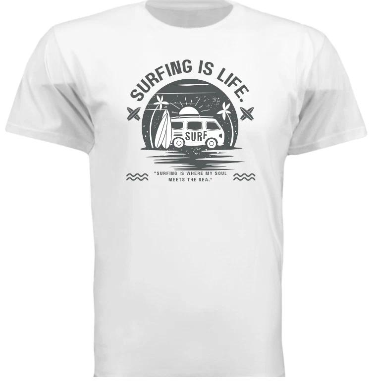 SURFING IS LIFE - GIFT T Shirt Size Tshirt T-Shirt XL