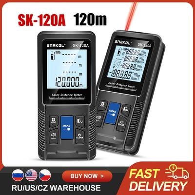 Intelligent Laser Rangefinder Digital Laser Distance Meter with Single Continuous Volumes Area Pythagoras Measurement 70M-120M