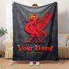 Liverpool Customize Text Blanket Gift Customizable Blanket Comfortable Perfect for Nap Chair Home Decor Picnics All-Season Use