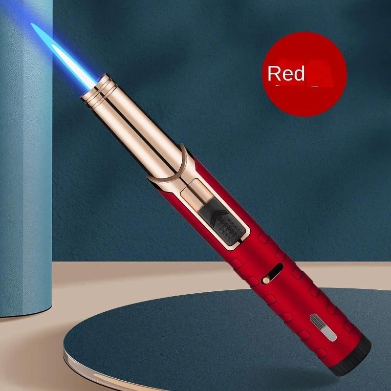 Metal Torch Windproof Lighter Refillable Pen Lighter Jet Flame Butane Lighter Kitchen BBQ Candle Camping Men's Gadget