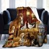Farm Animal Print Blanket , Warm and Comfortable Throw Blanket Sofa Bed Sofa Camping Trip, the Best Gift.