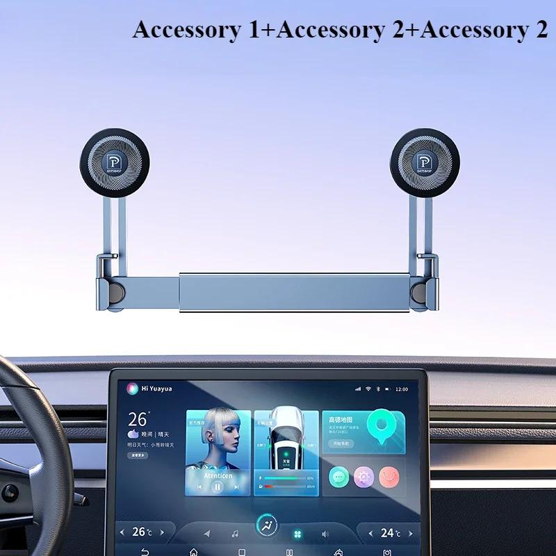 Oatsbasf Dual-position Car Screen Phone Holder Stand Aluminum Adjustable for Tesla Model 3 Highland Y Universal Car Accessories