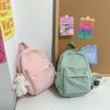 Schoolbag Xiulong Girls Canvas Small School Bag Japanese Small Fresh Backpack Korean Edition Mini Candy Color Student Travel Backpack
