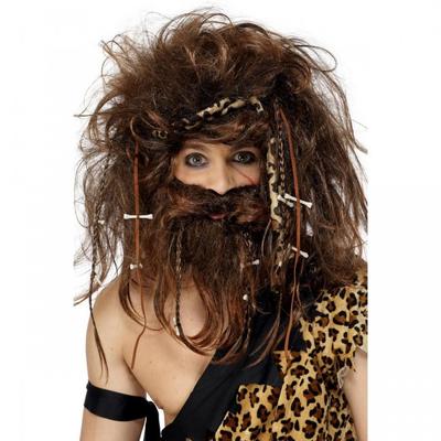Unisex Adult Caveman Beard & Wig Set