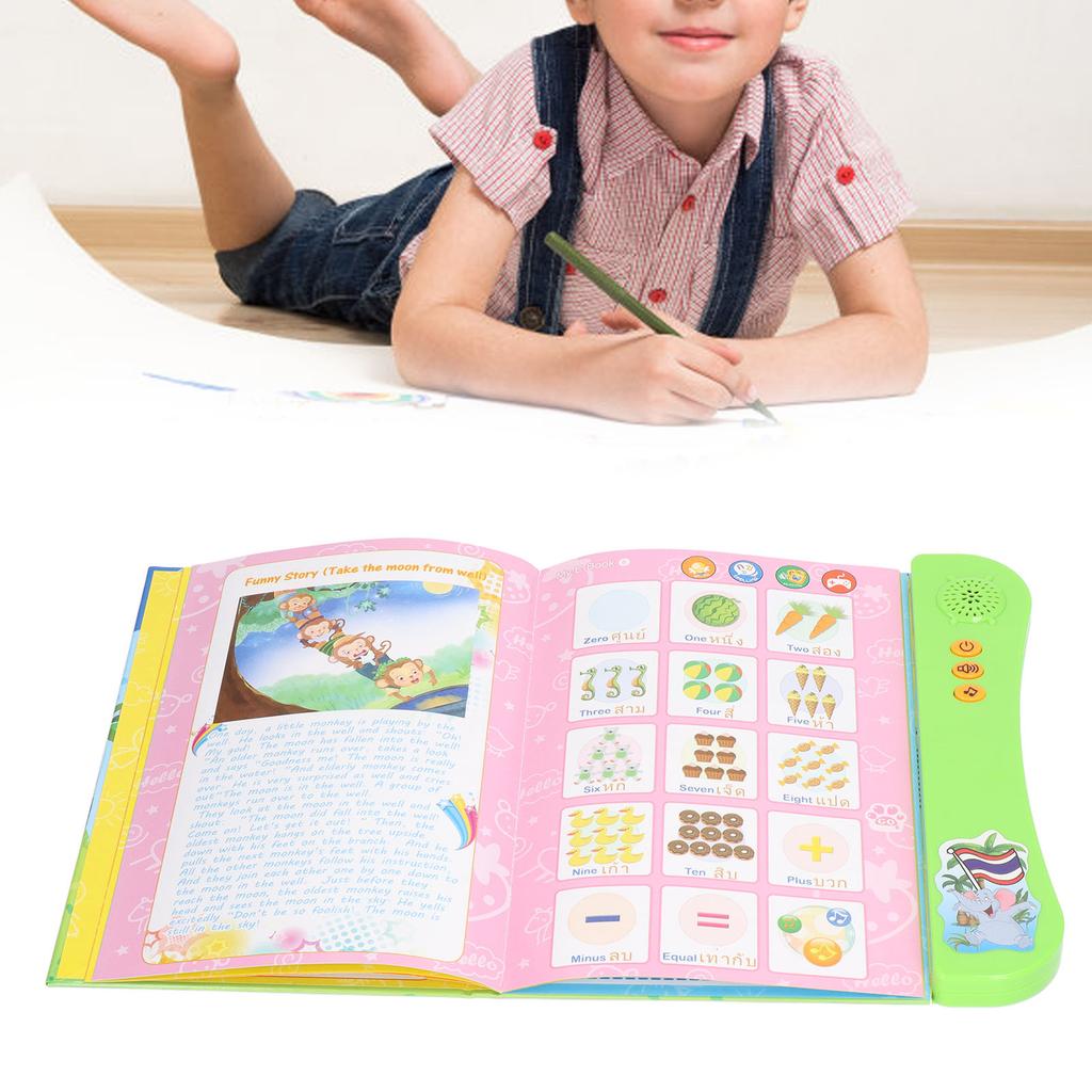 Language Learning Digital Book Thai English Sound Talking Book for Words Learning Preschool Education