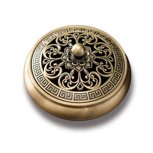 Hyack Incense Burner, Incense Burner Plate, Round Incense Burner with Lid, Antique Style, Incense Stick Holder, for Buddhist Altars, Stylish Incense R