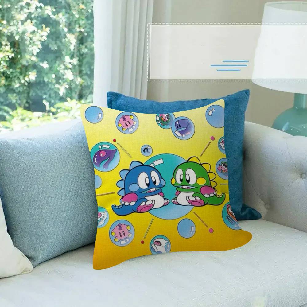 Puzzle Game BBubbles Bobble Personalized Pillow Dust Cover Bedroom Kids Party Decoration Pillowcase Birthday Children Gift