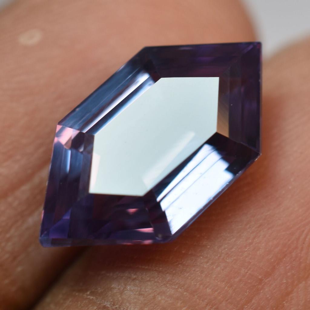 Natural Purple Alexandrite Loose Gemstone Fancy Cut 8.65 Ct for Jewelry Making and Gem Collections