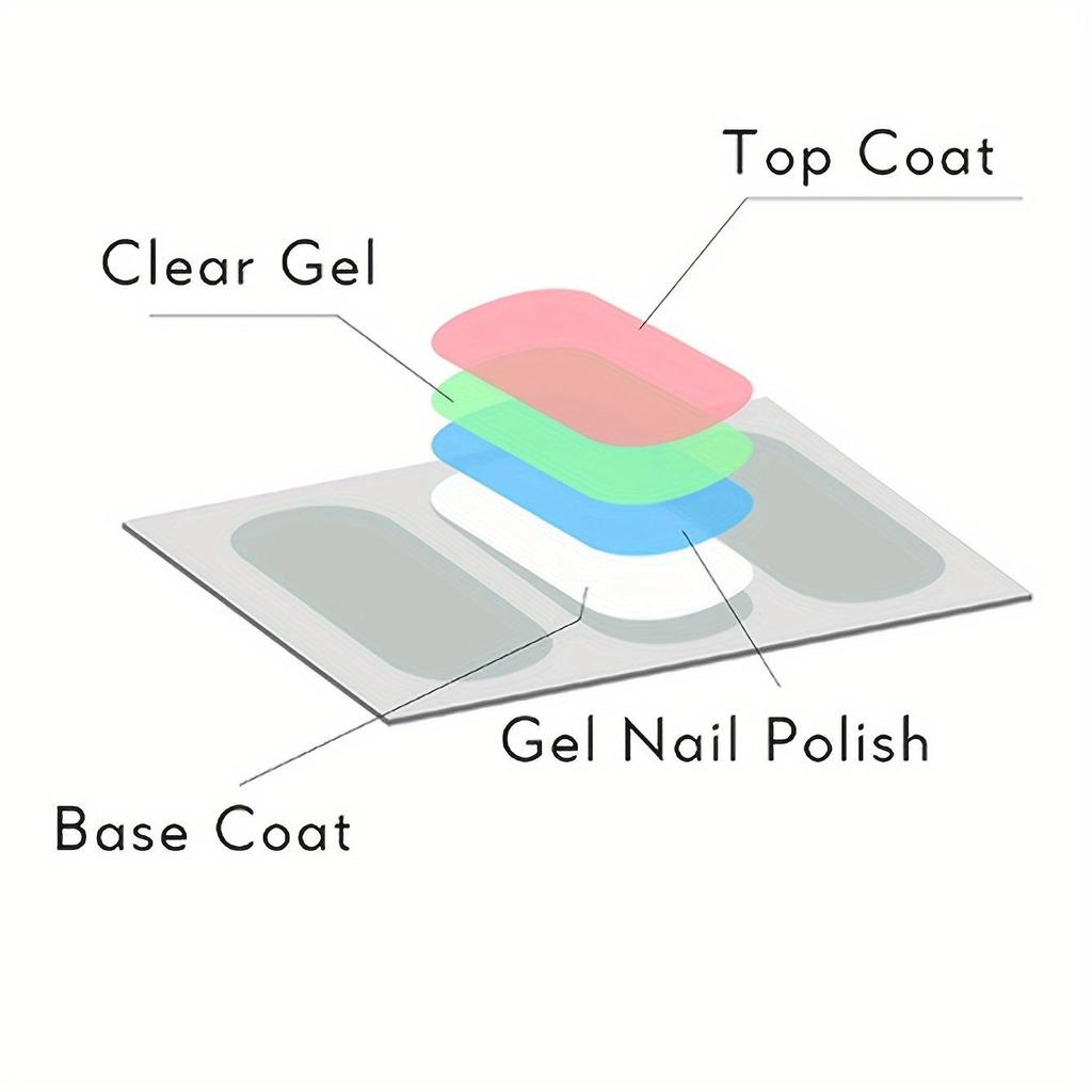 Nagelstickers Inget Lim Gel Nagelstickers Vattentäta Matta Press-on-naglar för Kvinnor