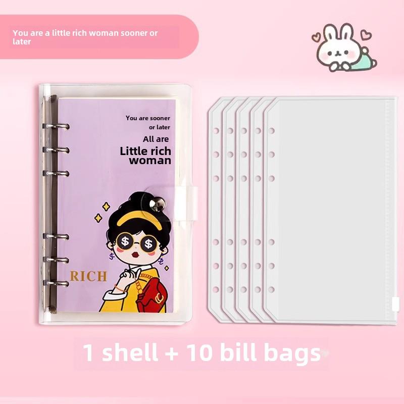 "Large Capacity Cash Deposit Book: Family Finance Management, Loose-Leaf Handbook and Bill Storage Bag"
