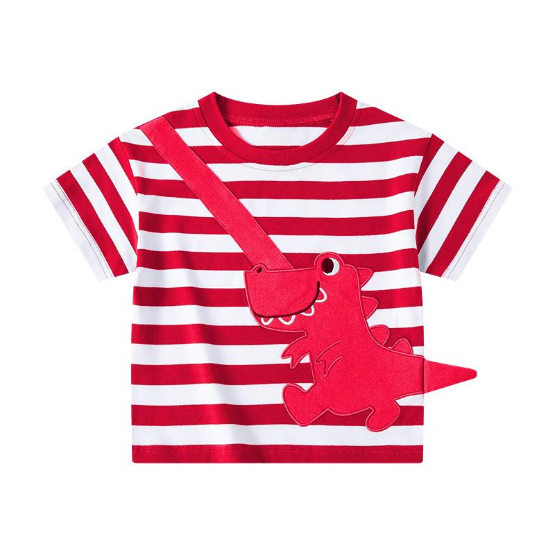 Betop Korean Style Flower Pattern Dinosaur Kids T-shirt, Short Sleeve, Summer New Arrivals 140cm