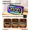 Home Decorator LED Screen Square Shape Sound Activated Colorful RGB Night Light Digital LED Alarm Clock