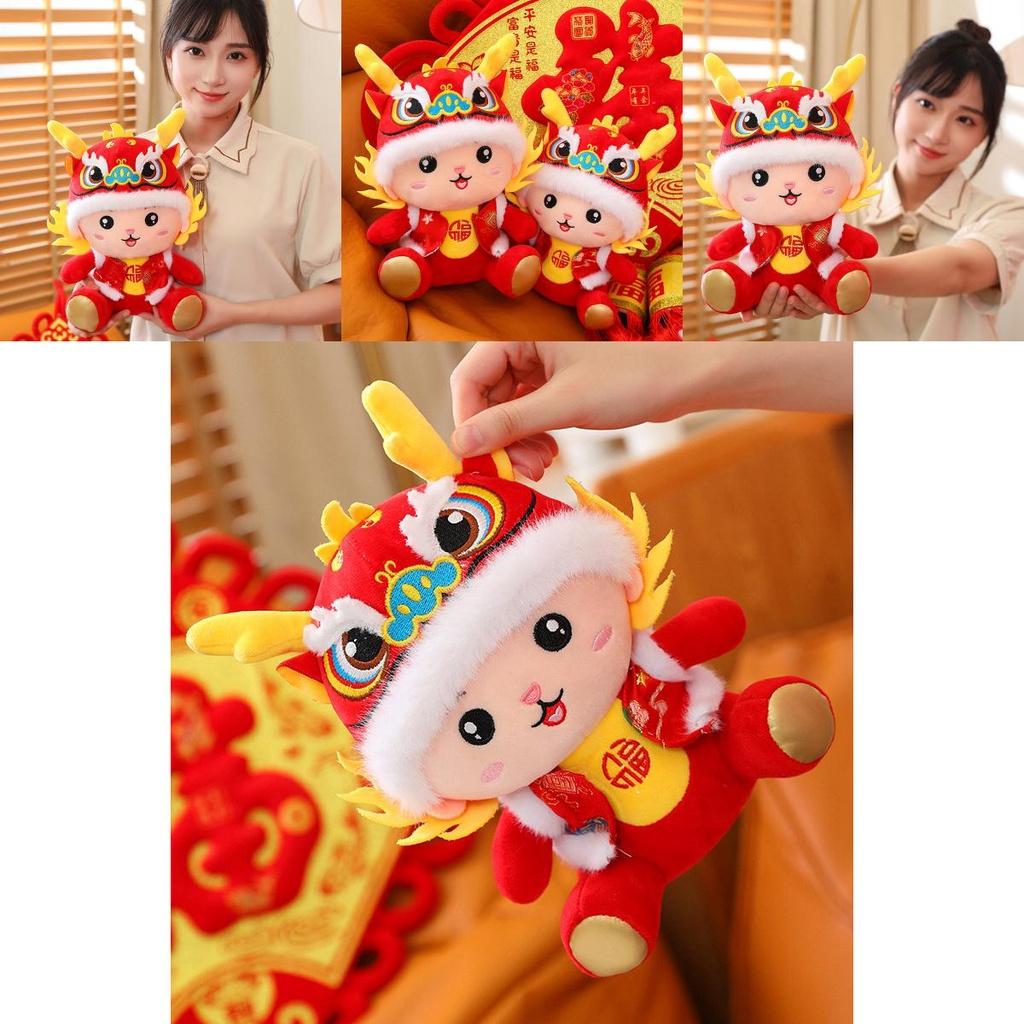 2024 Jahr des Drachen Glücksbringer Plüschtier Großhandel Mit Logo Für Neujahrsgeschenke