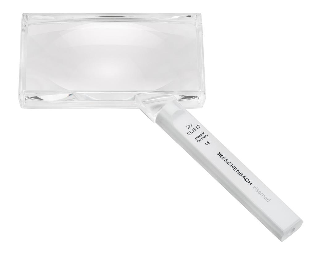 ESCHENBACH White Magnifying Glass, 2x50x100mm, 2614-150
