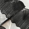 Black Wavy Embroidered Barcode Clothing Dress Lolita Luggage Decoration Organza Lace Accessories