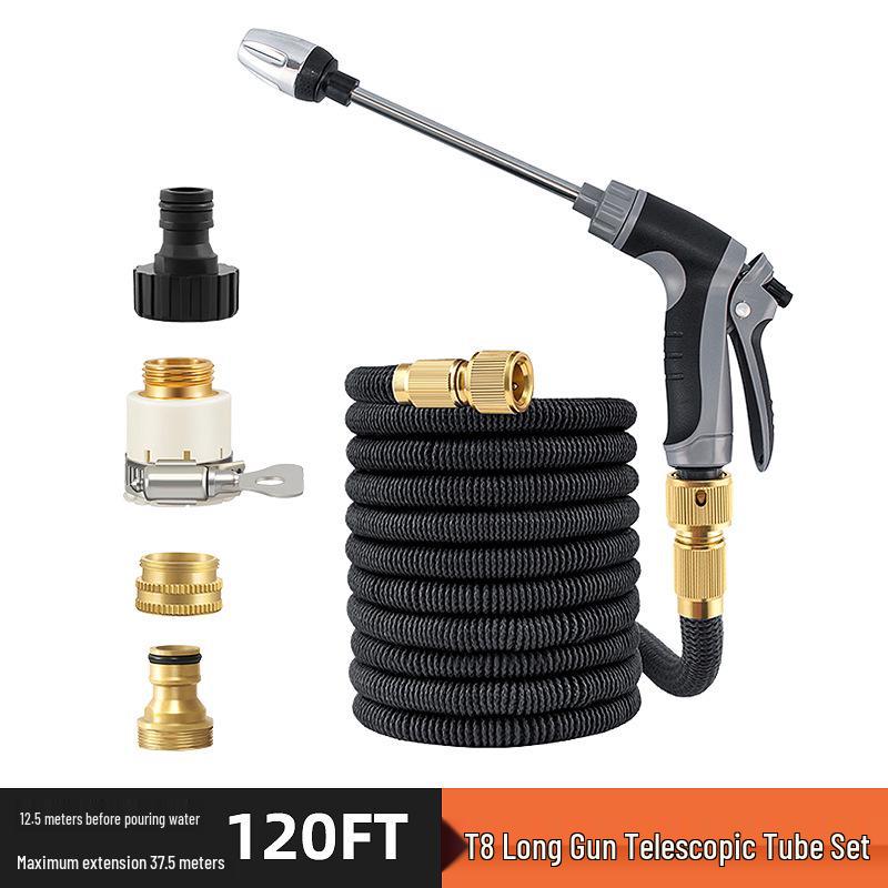 High-Pressure Car Wash Gun Set with Metal Extension and Rubberized Handle
