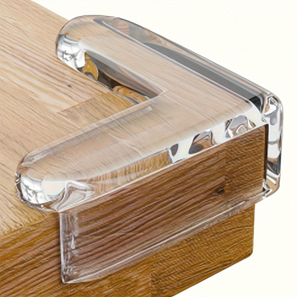 4er-Pack Antikollisions-Eckstreifen, Fenster, Tische, Kantenverkleidung, Sicherheits-Antikollisions-Silikon-Weiche Rechtwinkelaufkleber