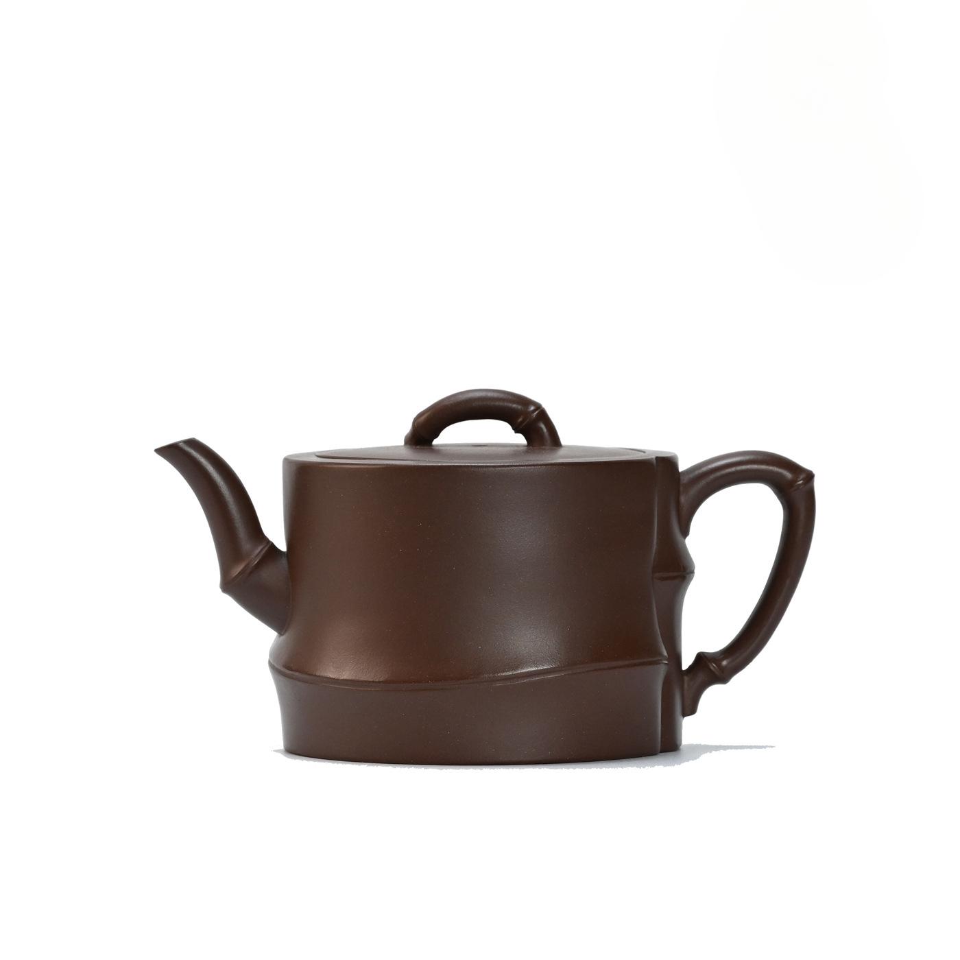 

290ml Classic Yixing Purple Clay Teapots Artists Handmade High Bamboo Pot Raw Ore Purple Mud Kettle Zisha Tea Set Collection