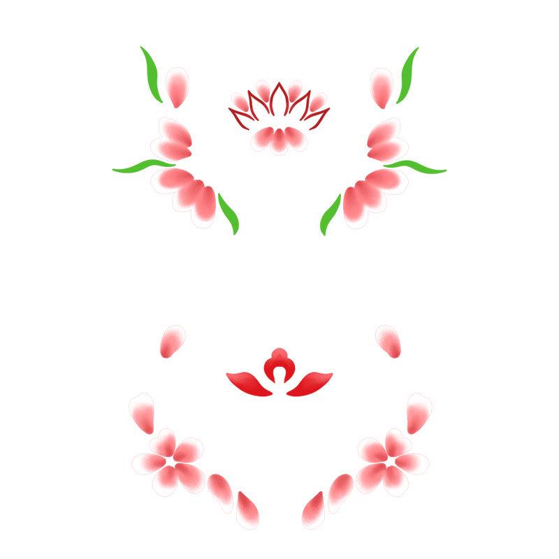Hanfu-Style New Year Forehead and Eye Corner Stickers for Kids - Stage Makeup Huadian