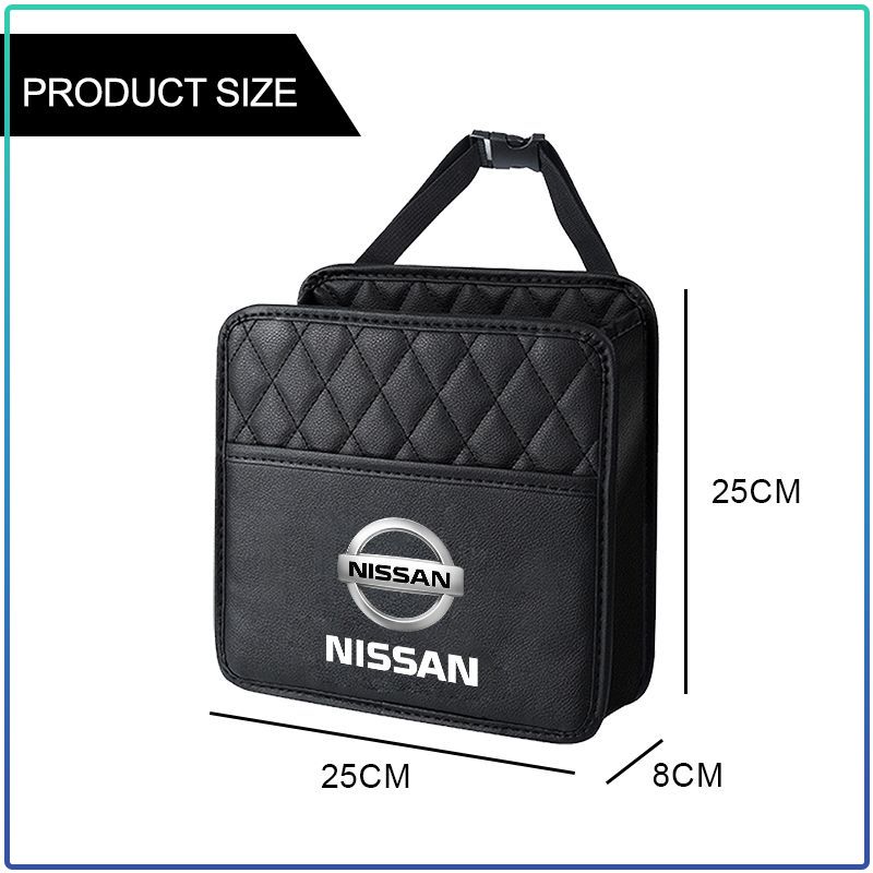 Car Organizer Storage Box Phone Pocket Pouch Back Seat Hanging Storage Bag For Nissan Nismo Tiida Sylphy Teana X Trail T30 T32 Almera Qashqai J10 J11