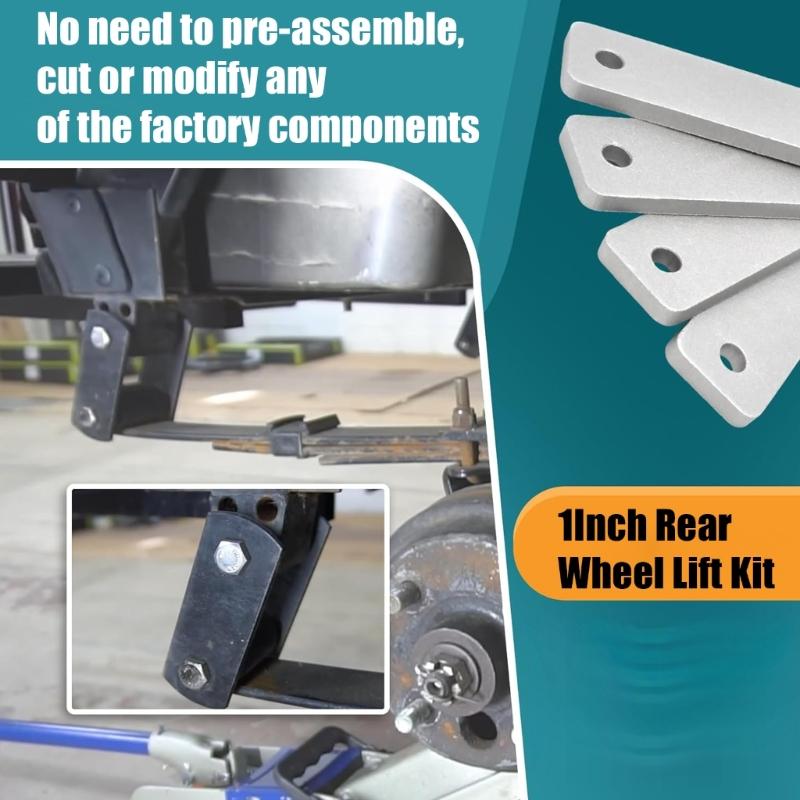 Golf Cart Rear Lift Set 1 Inch Height Increase For Enhanced Ground Clearance Off Road Performances Aluminum Contruction