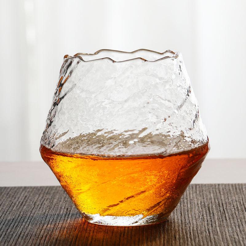 Japanese Ripple Glass Cup Mug for Tea Glasses for Drinks Whisky Coffee Korea Drinkware Kitchen Dining Bar Home Garden