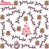 Christmas Pink Light Strip Embroidery Patch Christmas Decoration Computer Embroidery Cloth Sticker Santa Patch Sticker