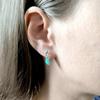Silver Earrings with Natural Emerald 1.189ct, Cubic Zirconia (2163459)