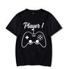 Couple Matching T-Shirt Funny Game Player Shirts Short Sleeve Loose Women Men Tshirt Pregnancy Announcement Tops