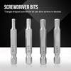 4Pcs Triangle Shaped Y Type 1 4 Hex Shaft Magnetic Screwdriver Screw Tool