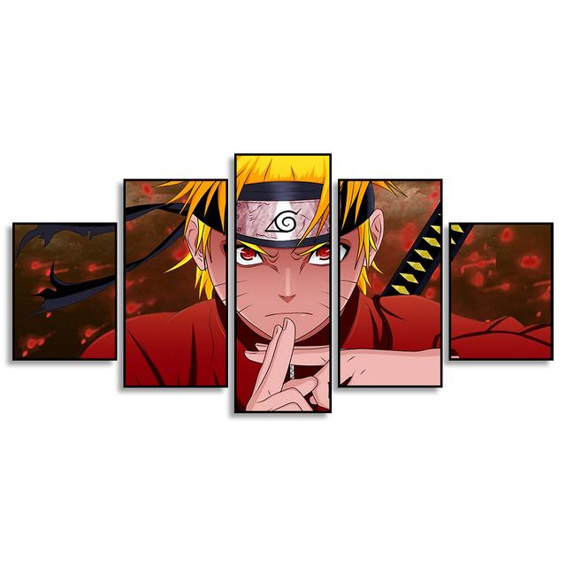 5 poze Poster Sasuke Ltachi Personaj Pictură decorativă Cameră pentru copii Imprimări artistice Modern Home Decor Pânză Pictură fără cadru