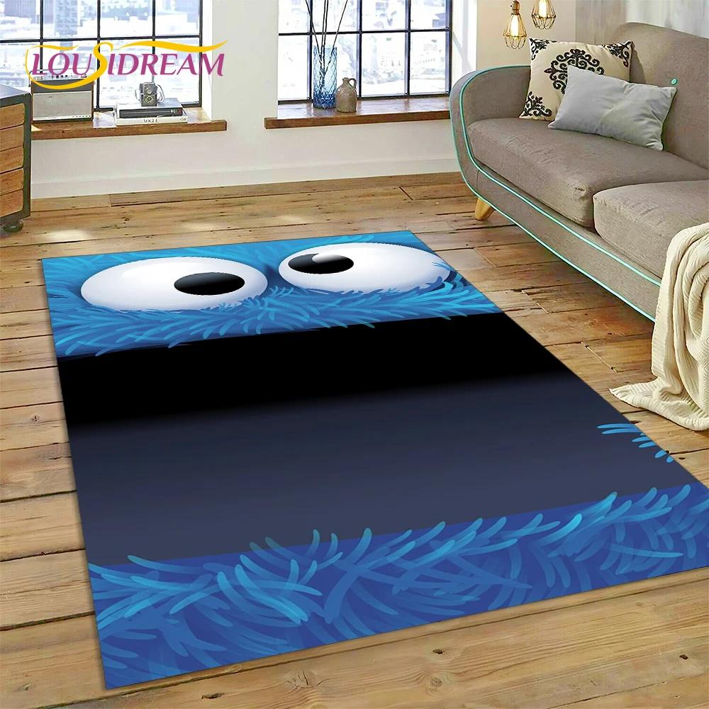 3D Cartoon S-Sesame Street Rug Carpet for Living Room Bedroom Home Decor,Floor Mat Non-slip Decoration for Sofa Doormat Kid Gift