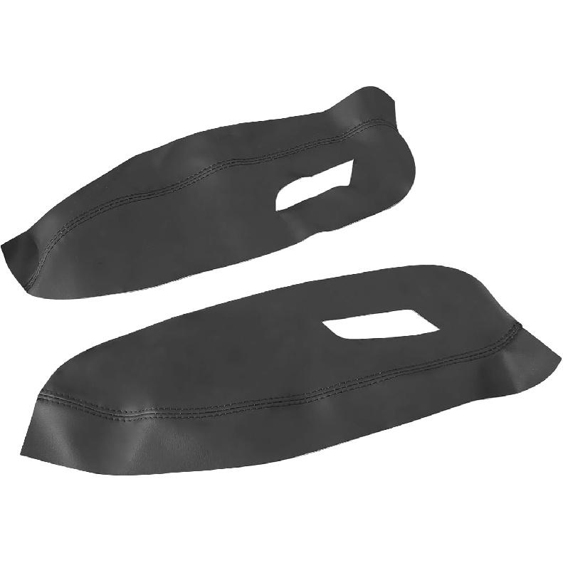 Microfiber Leather Armrest Door Panel Cover Black Compatible with Nissan Sentra 2013 2014 2015 2016 2017 2018 2019
