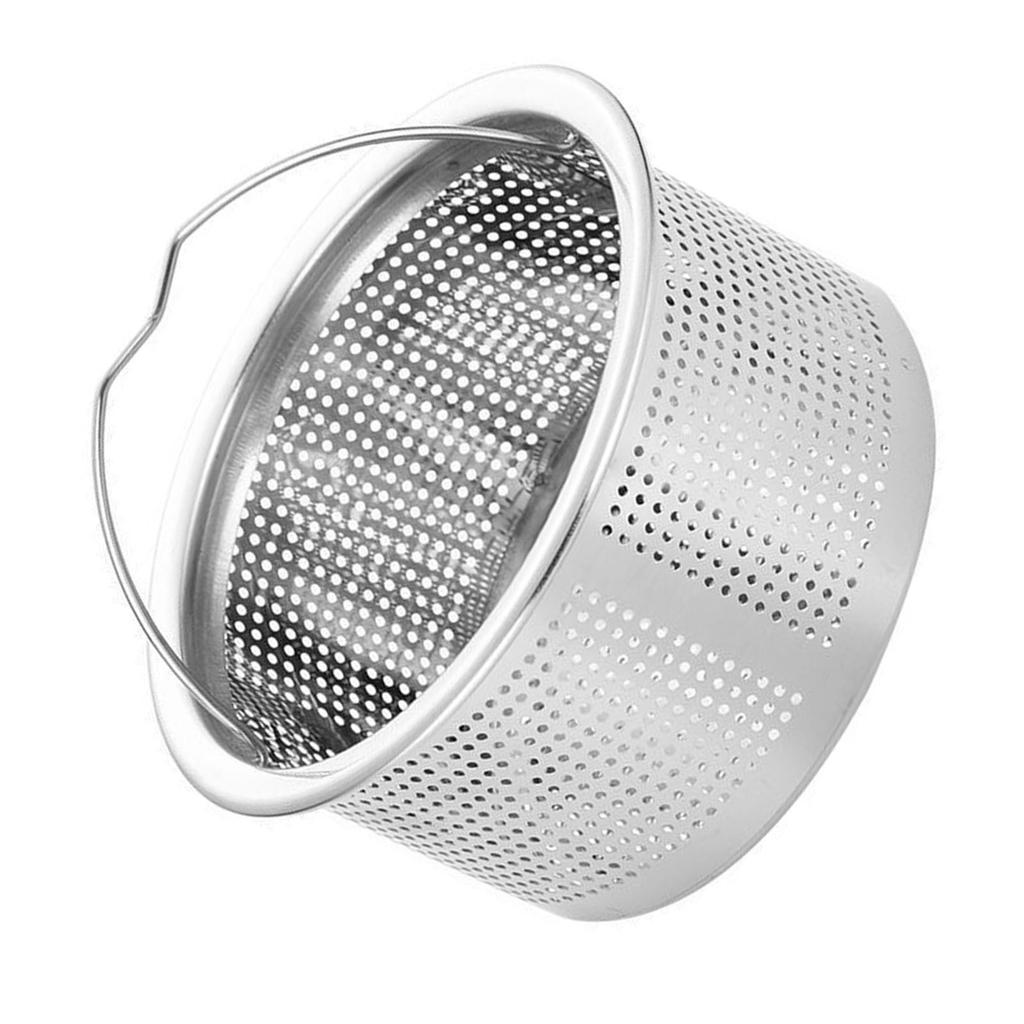 Kitchen Sink Strainer with Handle 304 Stainless Steel Sink Drain Deep Cup Basket Strainer 3in Outer Diameter