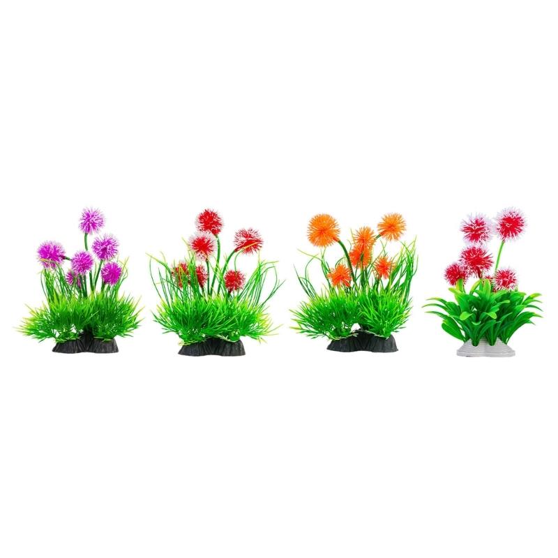 3PCSAquarium Decoration Fish Tanks Landscaping Simulation Artificial Plant Plastic Underwater Realistic Plant Aquarium