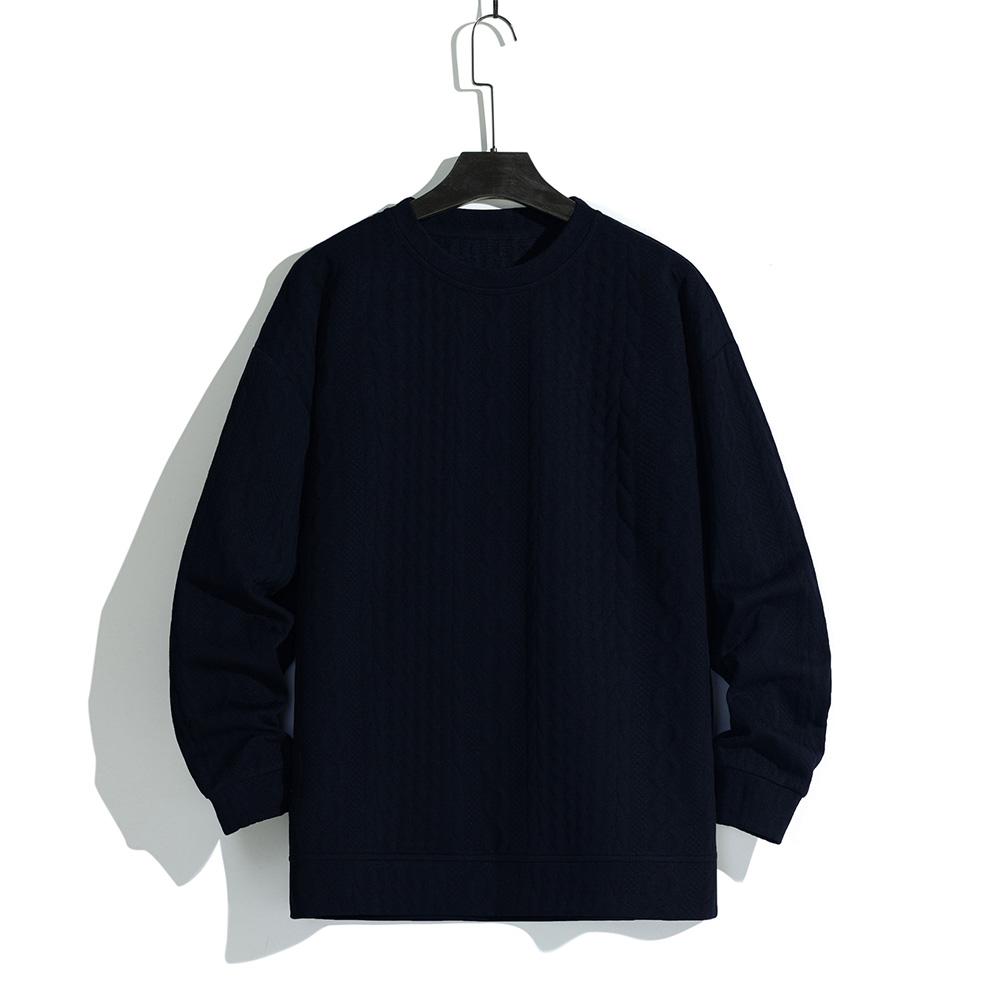 Men Autumn Winter Solid Color O-Neck Long Sleeves Pullovers Casual Warm Knitted Loose Sweaters Skin-friendly Daily Wear Tops