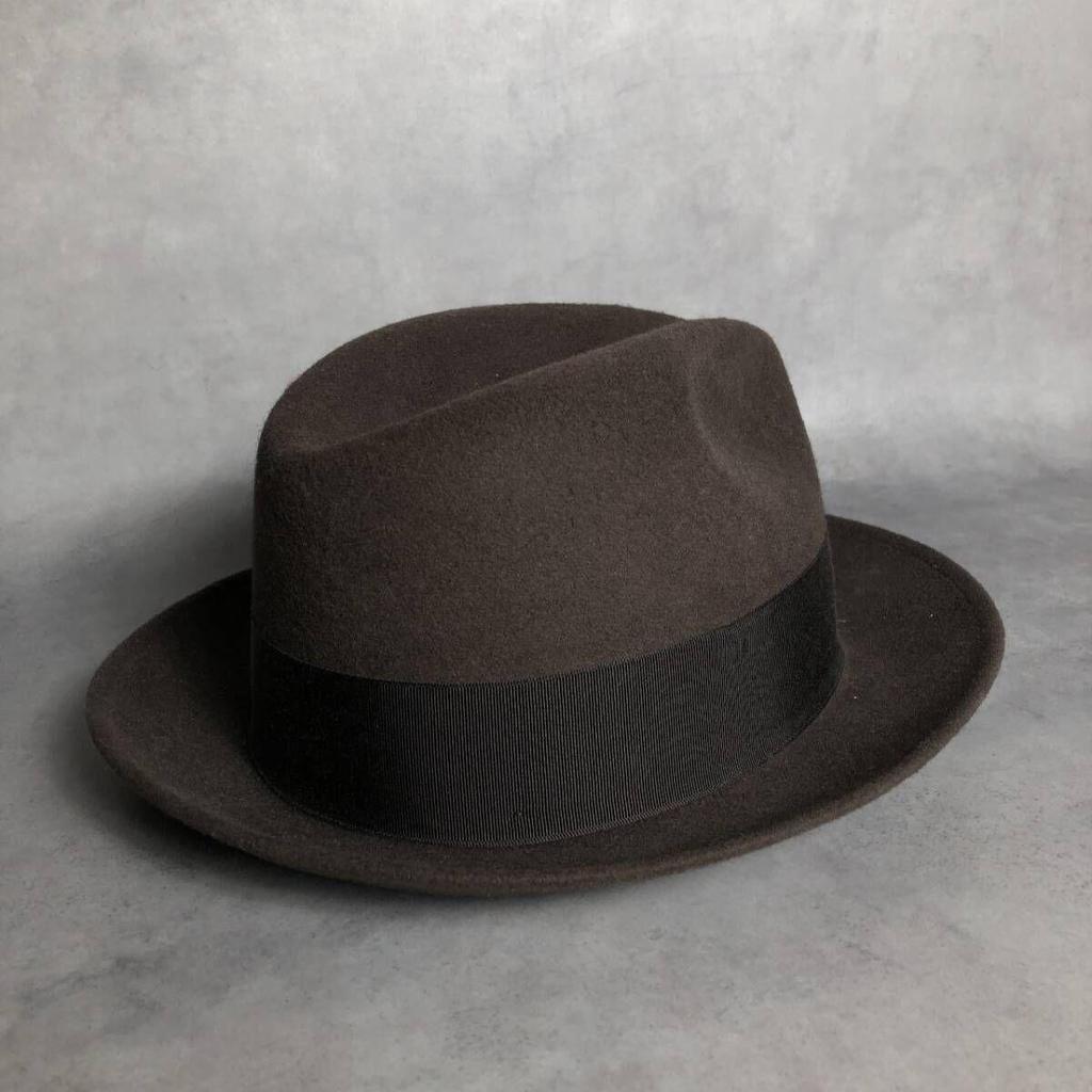 Used PQ229STETSON / CA4LA : 15th Anniversary Folded Felt Hat59cmBrown Stetson Casilla 15th Anniversary