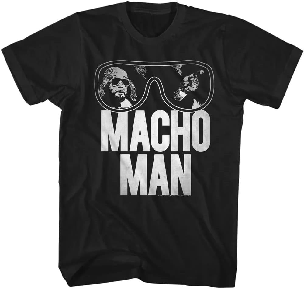Macho Man T Shirt Macho Redo Mens Short Sleeve T Shirt 80s Wrestling Icon Vintage Style Graphic Tees