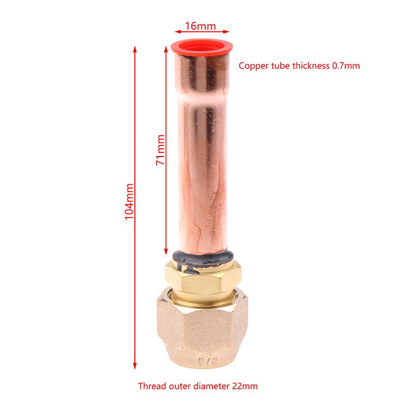 1 stk Klimaanlegg Kobberrør Med Smidd Messing Sae 1/4 3/8 5/8 1/2 3/4 Gjenget Koblingsfittingsadapter -20 Til 120℃